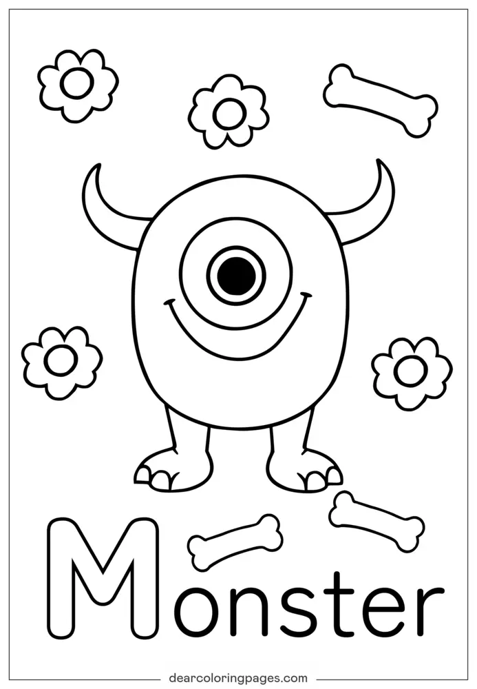 Monstruo Dibujos para Colorear