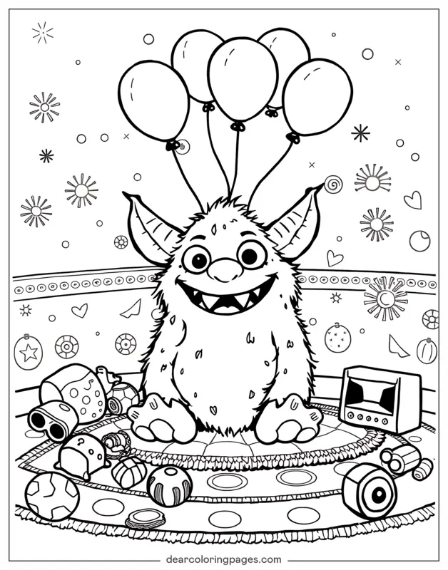 Monster mit Ballons