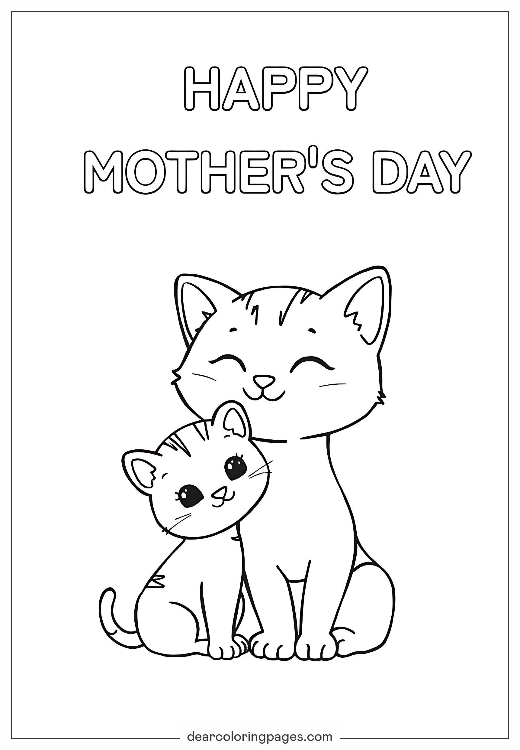 Animal Coloring Pages - Cat Coloring Page