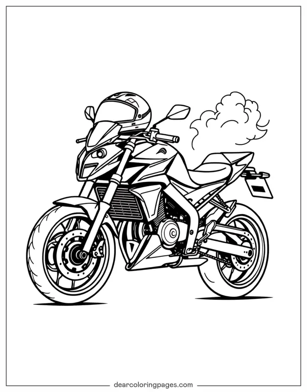 Motorrad und Helm