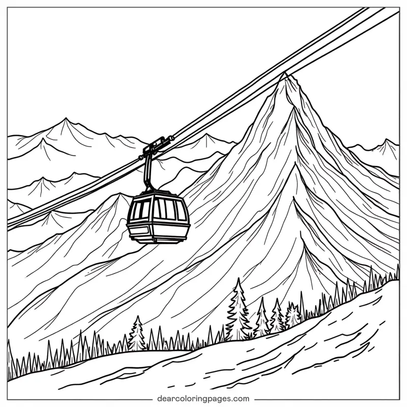 산 색칠공부 - 산 곤돌라
