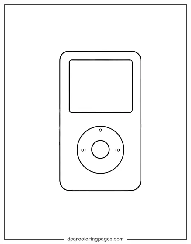 Música Dibujo para Colorear - Interfaz simple de reproductor de iPod
