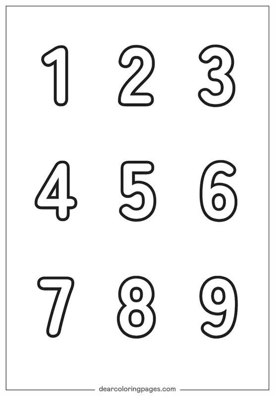 Adatto ai bambini Disegni da Colorare - Numero Disegno da Colorare