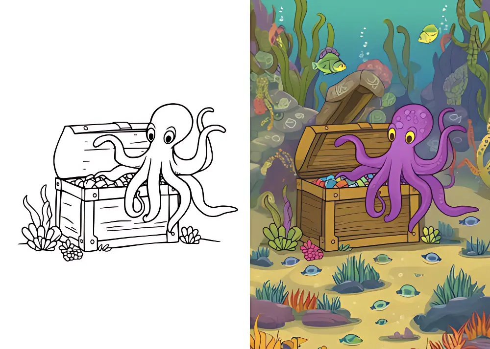Octopus Coloring Pages