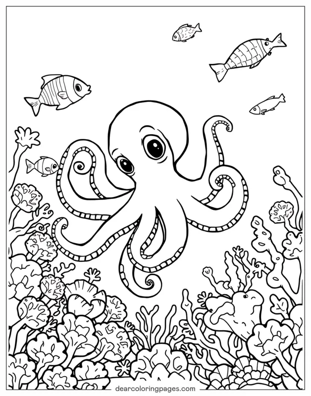 Octopus Under Water