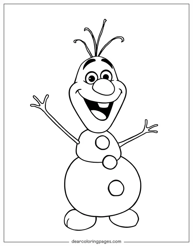 Olaf Disegno da Colorare - Olaf