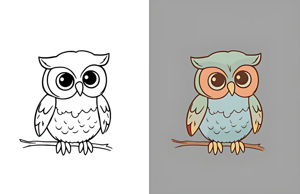 Coloriages Hibou