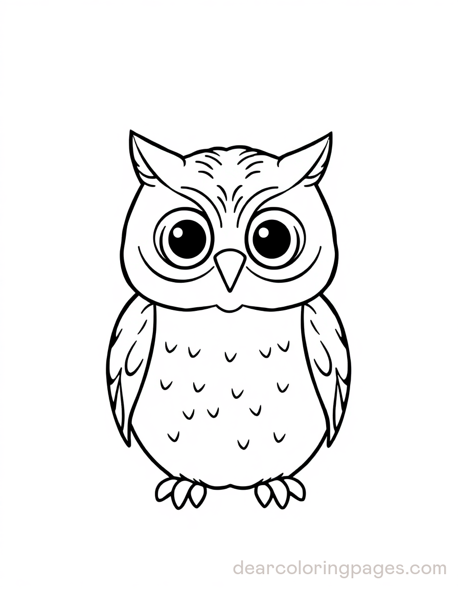 Adorable Owl Coloring Page