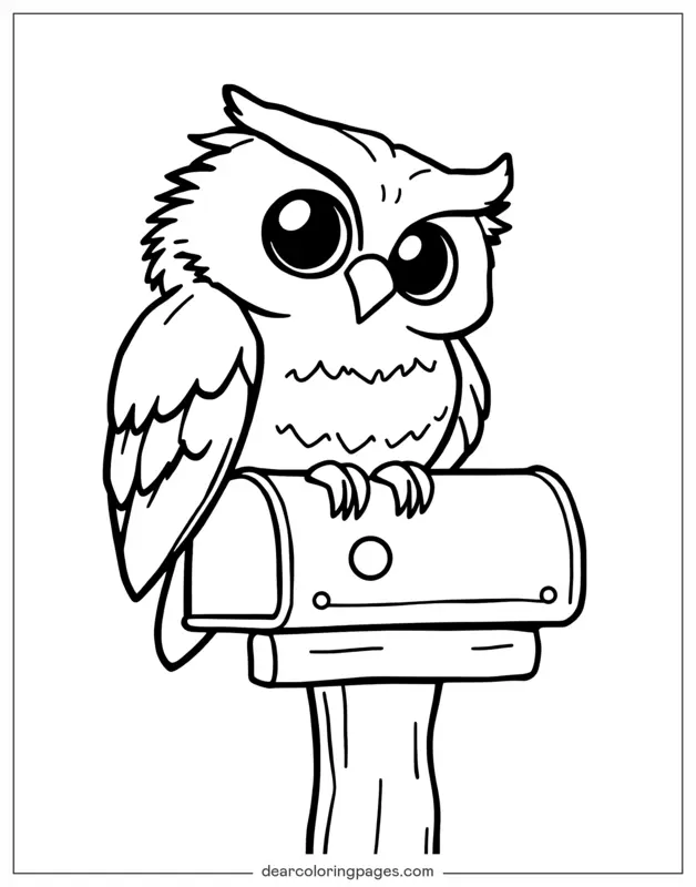 Animali Disegni da Colorare - Gufo Disegno da Colorare