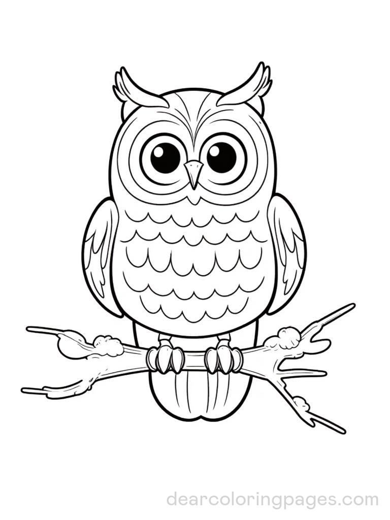 Simple Cartoon Owl