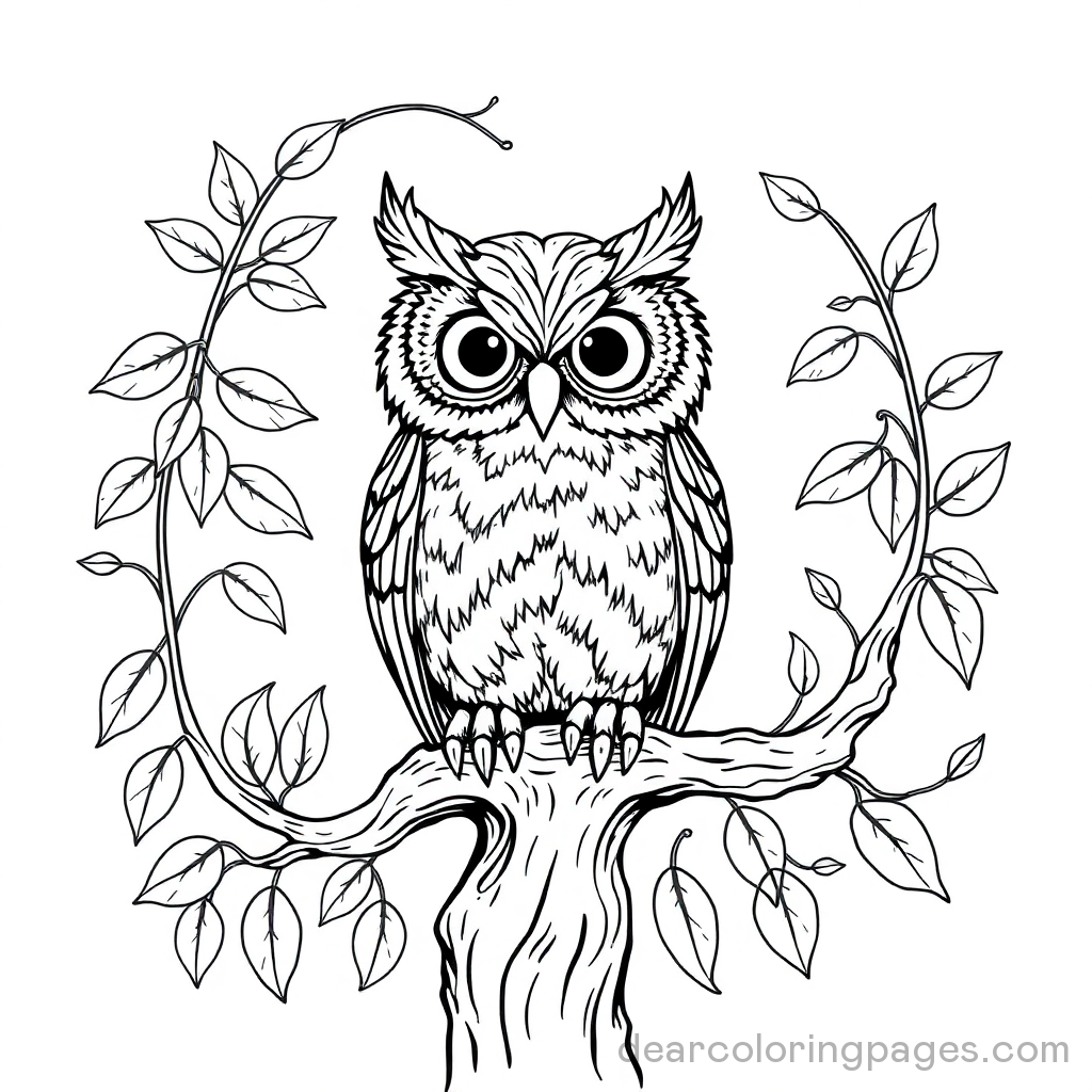 Decorative Owl Portrait