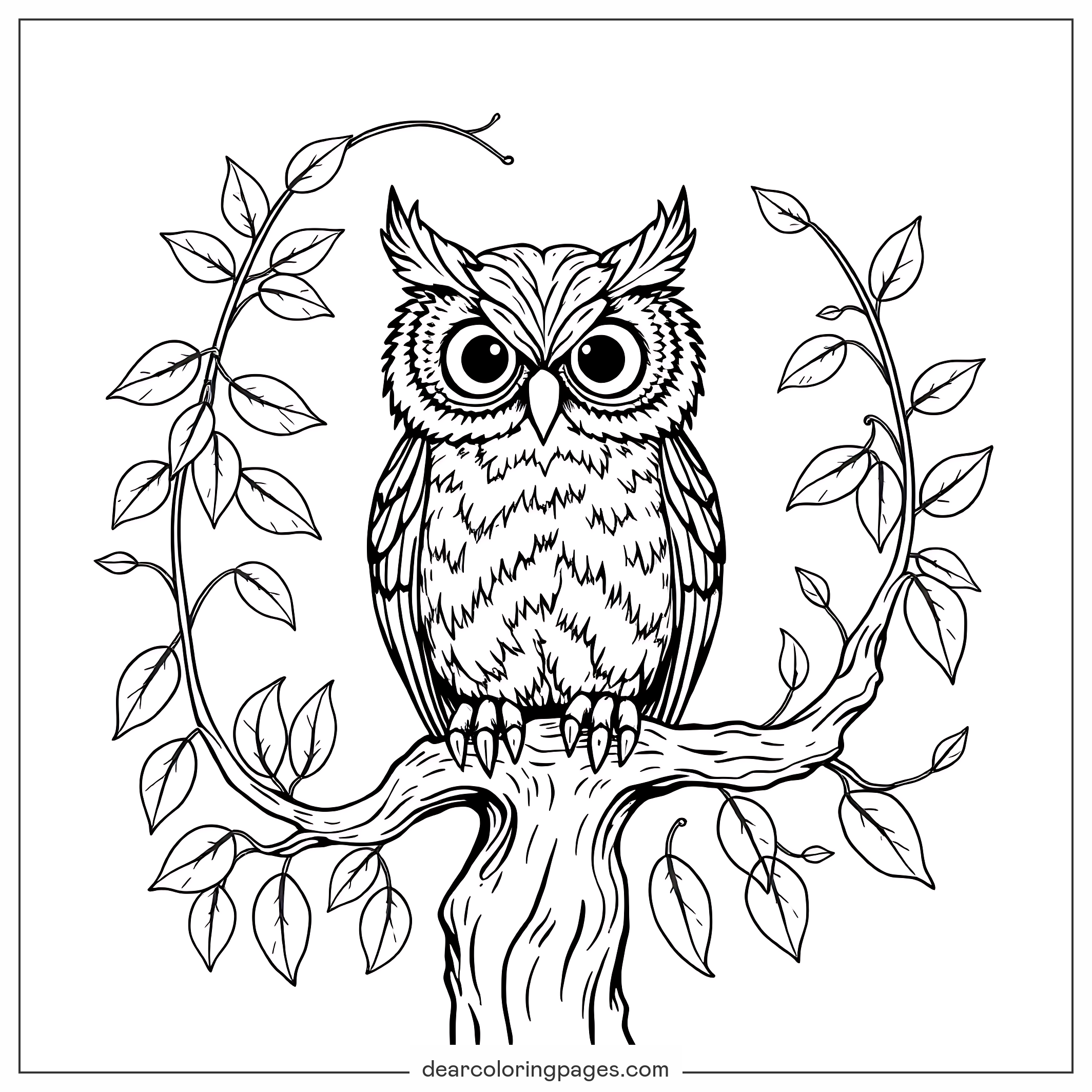 Simple Owl Coloring Ideas Simple Owl Coloring Ideas