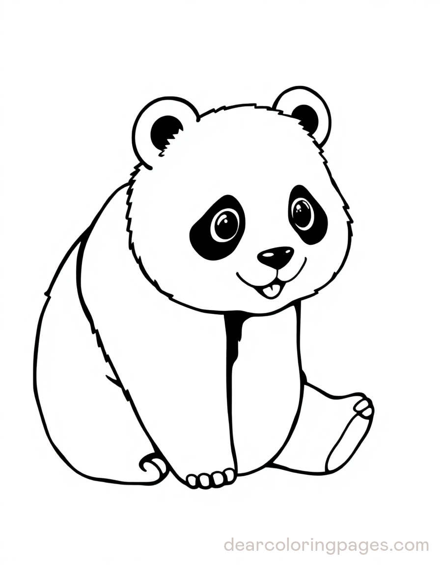 Disegno da Colorare di Panda carino