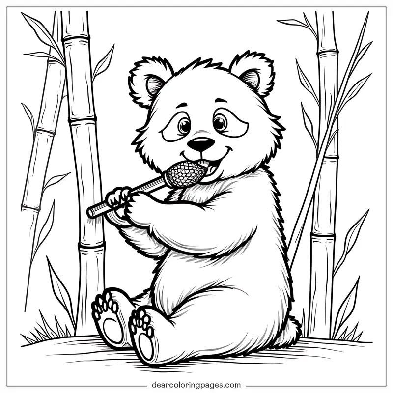 Panda Coloring Page - Cute Panda