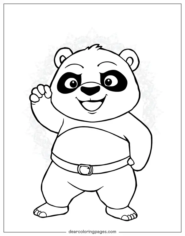 Panda Coloring Page - Kung Fu Panda