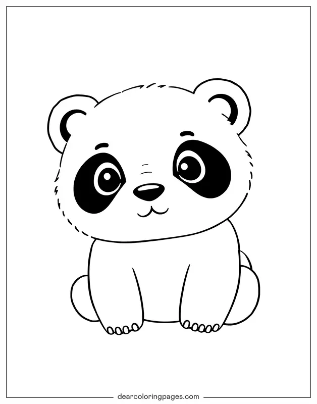 Panda Coloring Page - Baby Panda