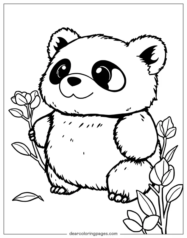 Panda Coloring Page - Baby Panda