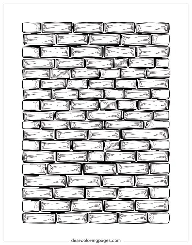 Patrón Dibujo para Colorear - Patrón de Ladrillo