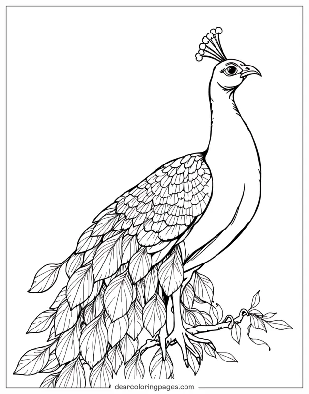 Peacock Coloring Page - Peacock