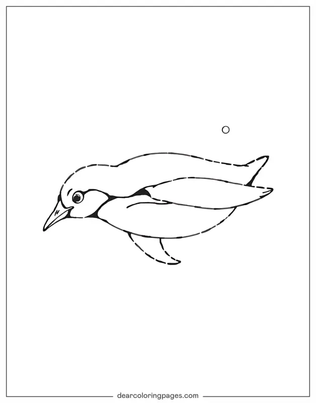 Penguin Coloring Page - Simple Penguin