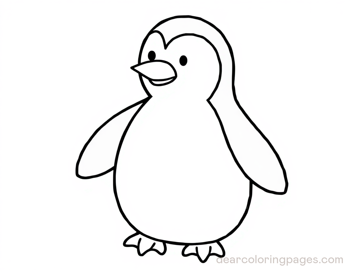 Disegno da Colorare di Pinguino