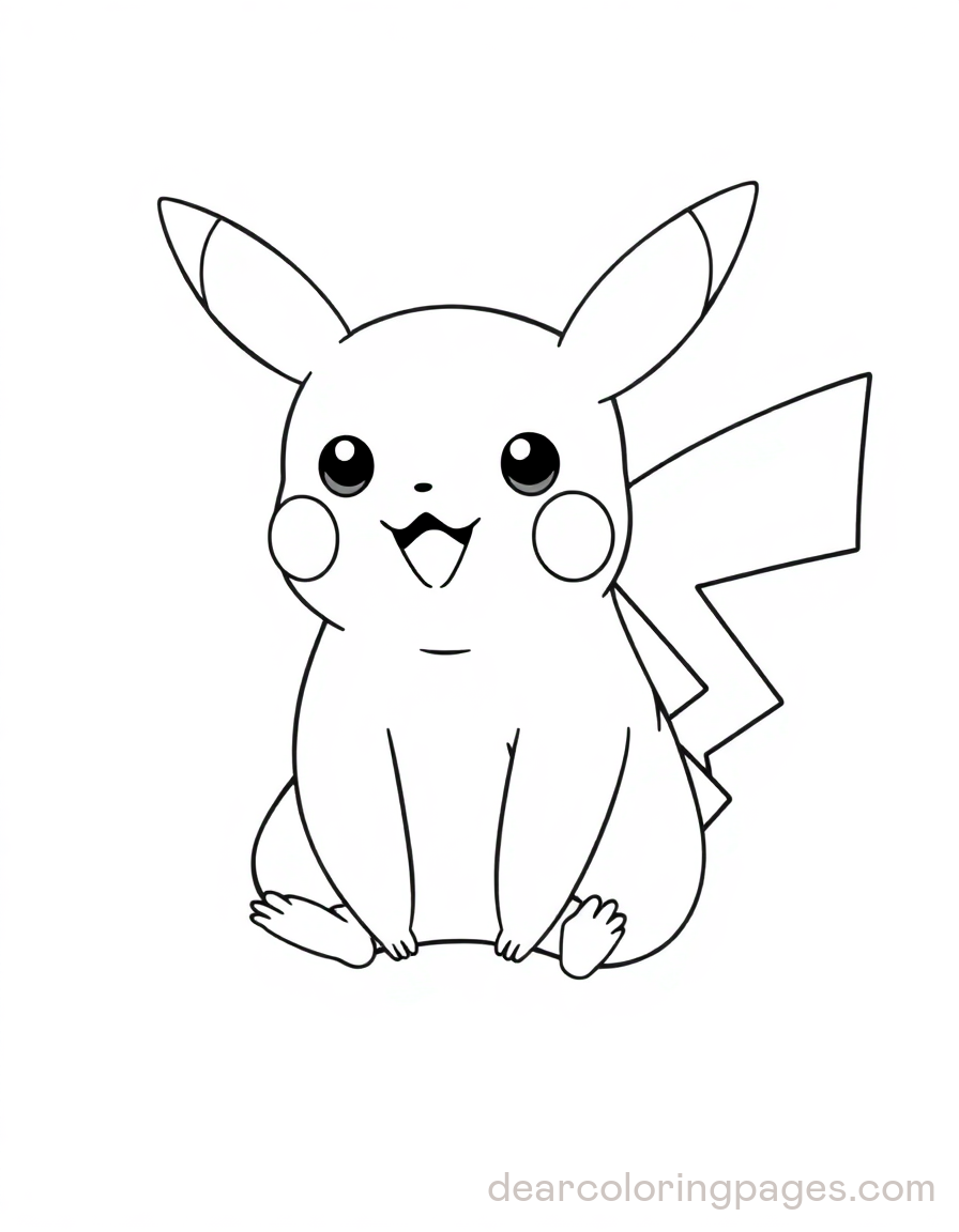 Pikachu Sitting and Smiling