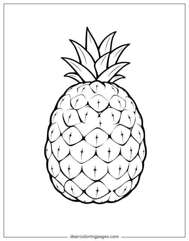 Pineapple Coloring Page - Pineapple