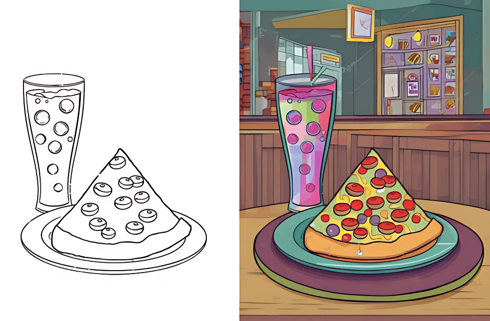 Pizza Coloring Pages