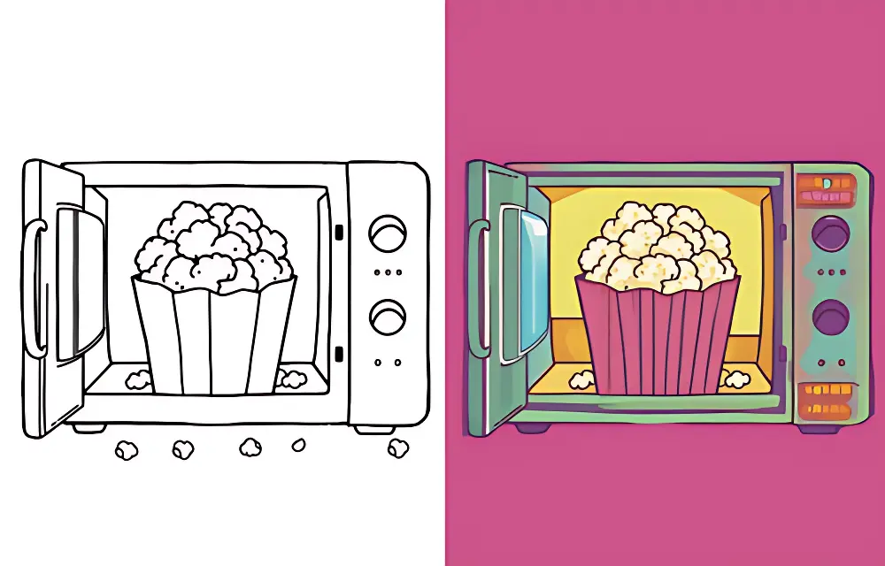 Pipoca Desenhos para Colorir | Dear Coloring Pages