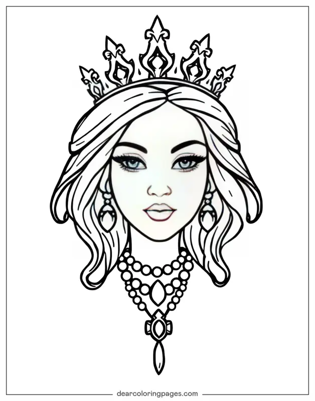 Adult Coloring Pages - Portrait Coloring Page