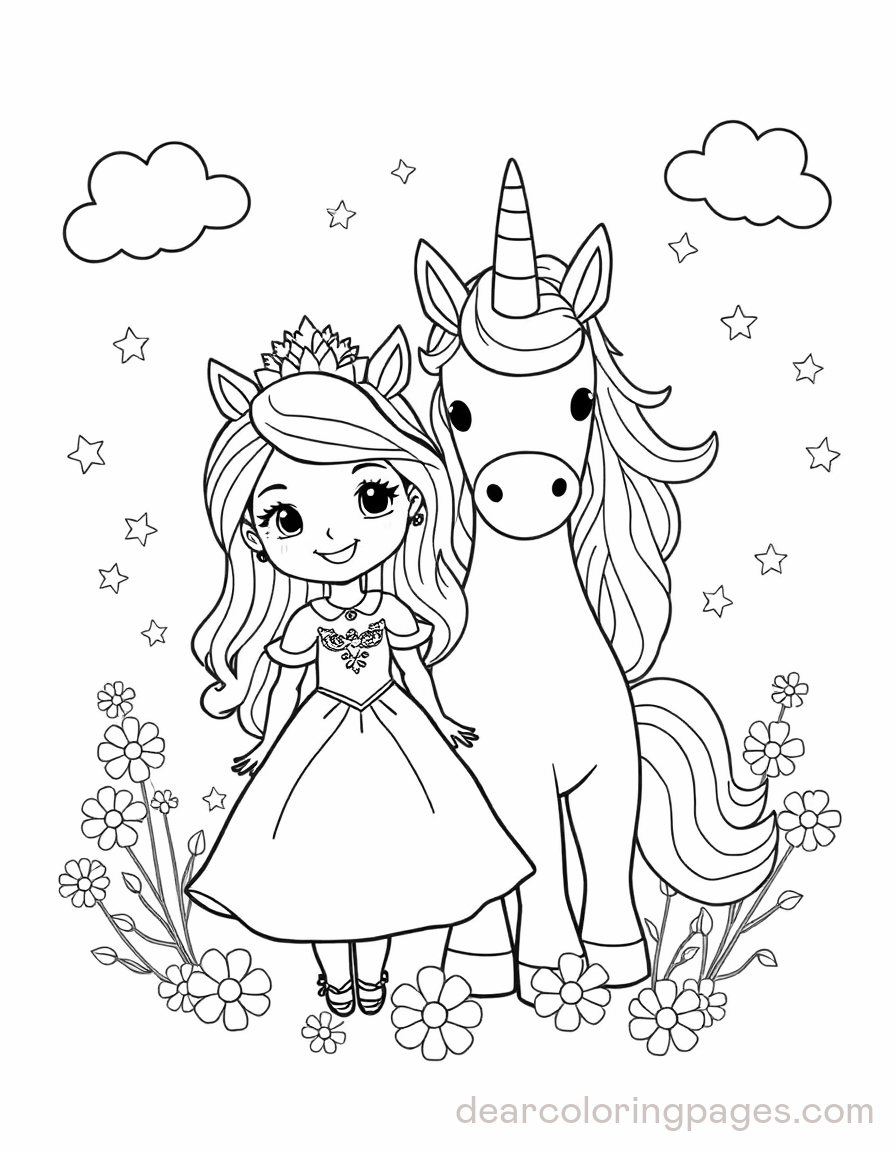 Die kleine Prinzessin und ihr Einhorn