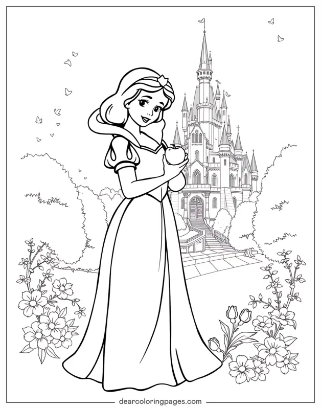 Snow White Holding an Apple