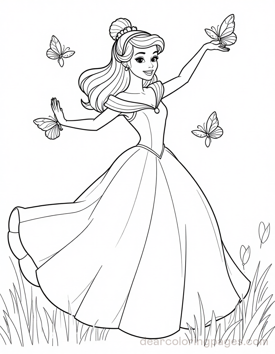 Princess with Butterflies