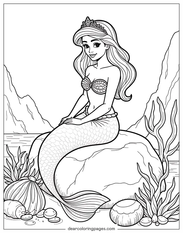 Mermaid Princess at the Beach