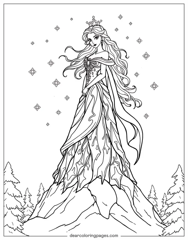 Princess With Flowing Hair