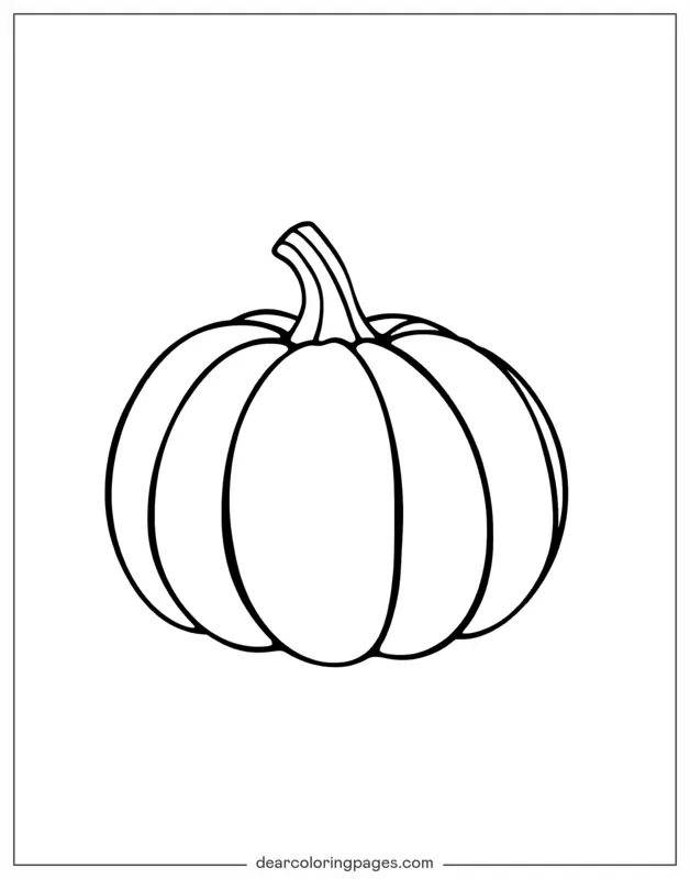 Calabaza Dibujo para Colorear - Calabaza Simple