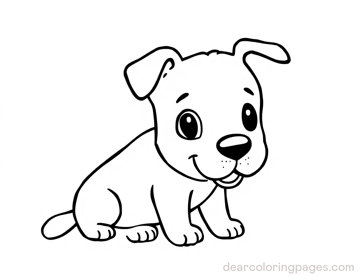 Disegno da Colorare di Cagnolino carino