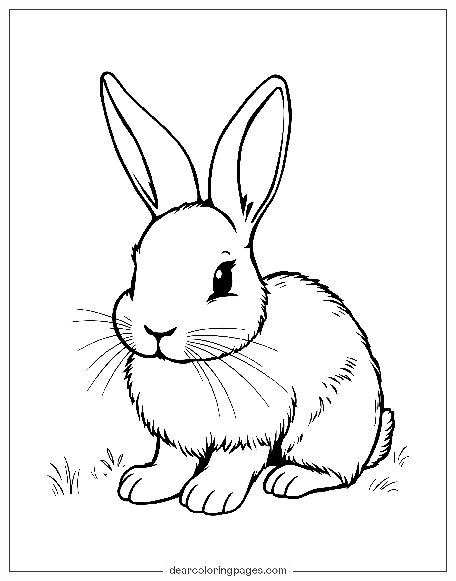 Coloring Page Rabbit Coloring Page Rabbit