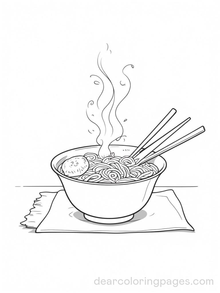 Ramen (1 Design) Coloring Pages