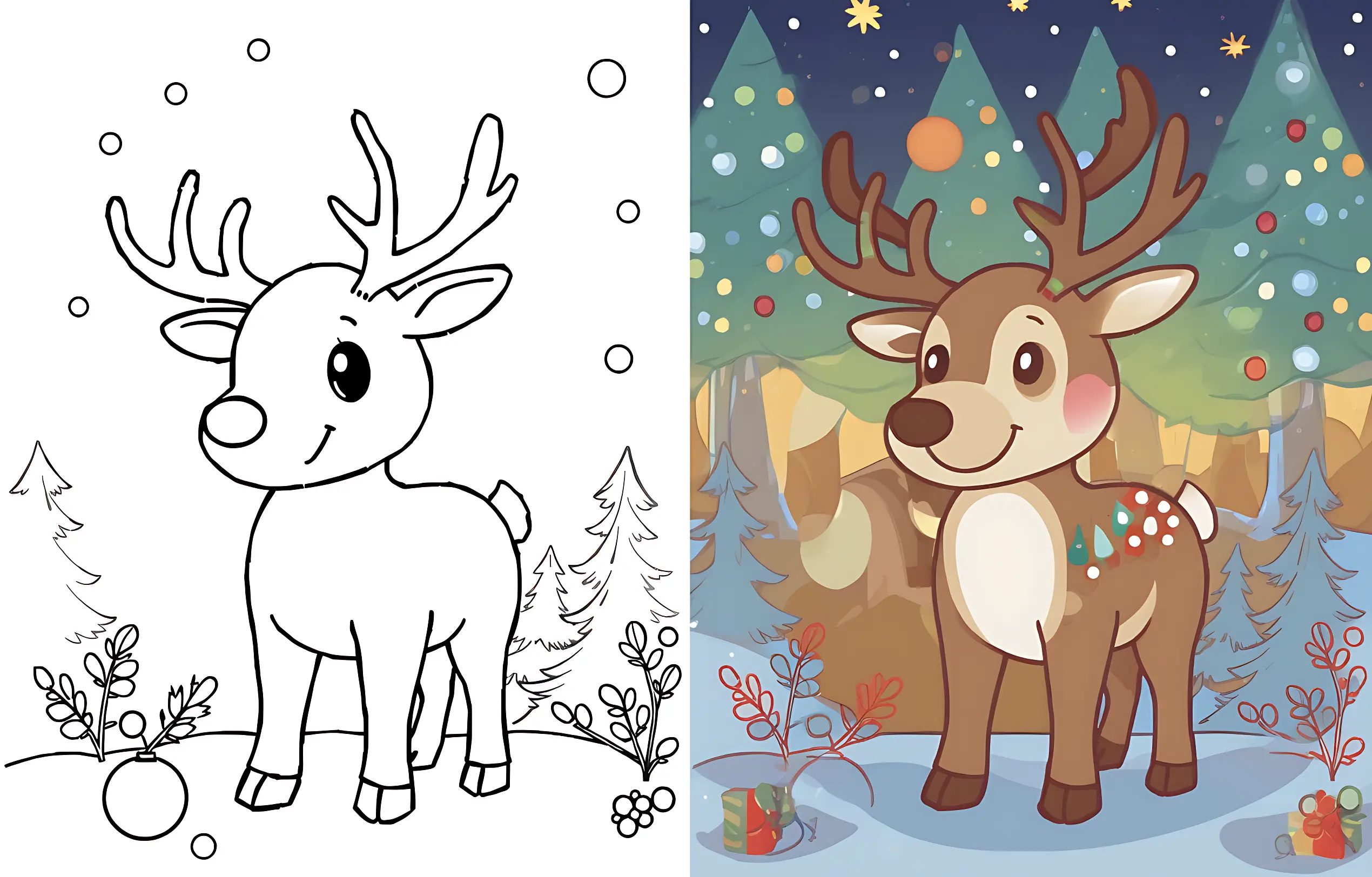 Reindeer Coloring Pages