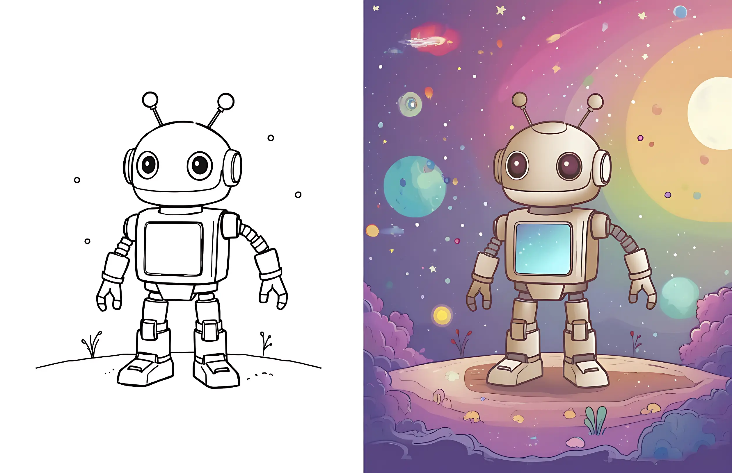 Robot Dibujos para Colorear