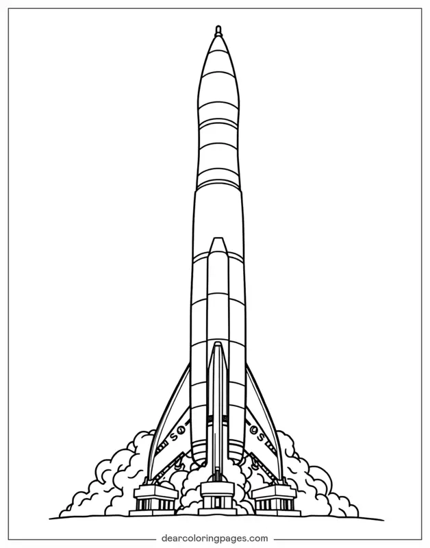 Rocket Coloring Page - Rocket Coloring