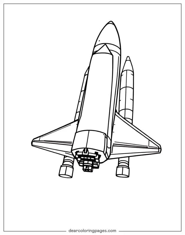 Rocket Coloring Page - Space Shuttle