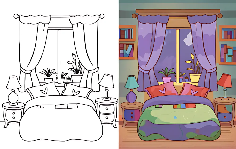 Room Coloring Pages | Dear Coloring Pages
