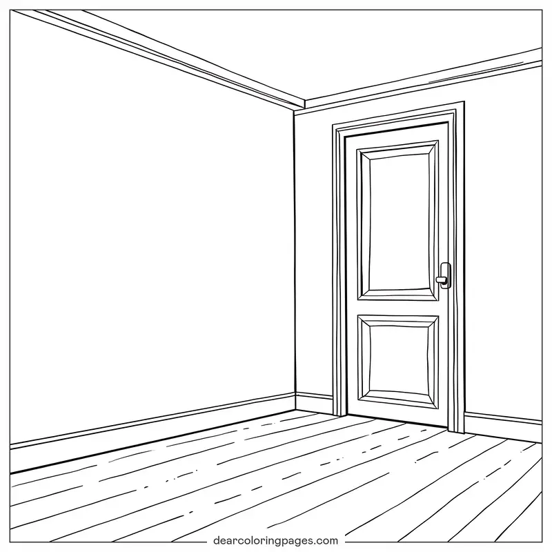 Zimmer Ausmalbild - Ausmalbild von Zimmerecke Ohne Möbel
