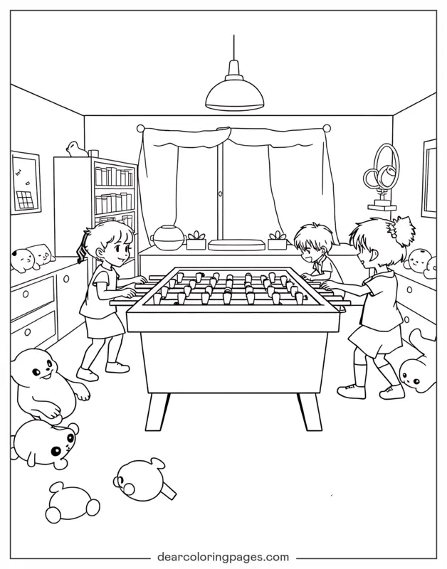 Zimmer Ausmalbild - Spielzimmer
