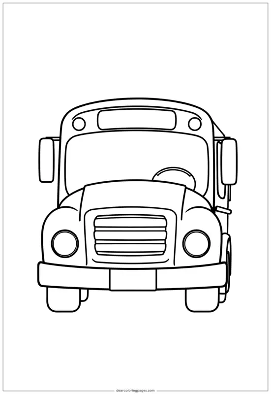 Transporte Dibujos para Colorear - Autobús escolar Dibujos para Colorear