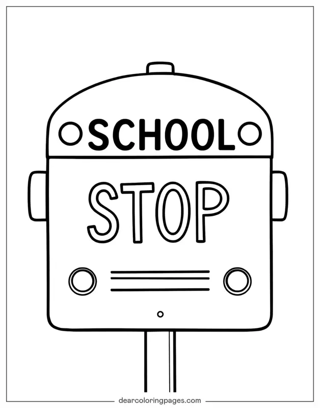 Schulbus-Haltestellenschild