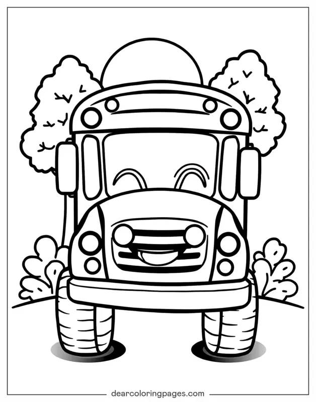 Verspielter Schulbus