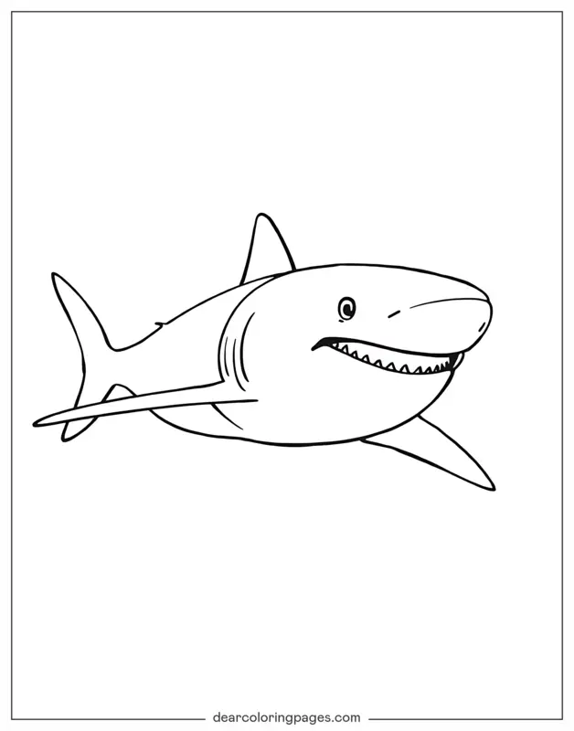 Shark Coloring Page - The Great White Shark Coloring